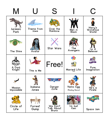 (Edit) Movie Music Bingo Card