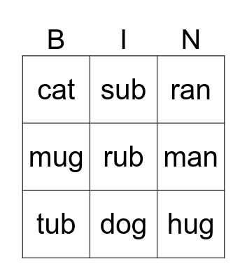 Sounds Great 2 Unit 7 Bingo Card