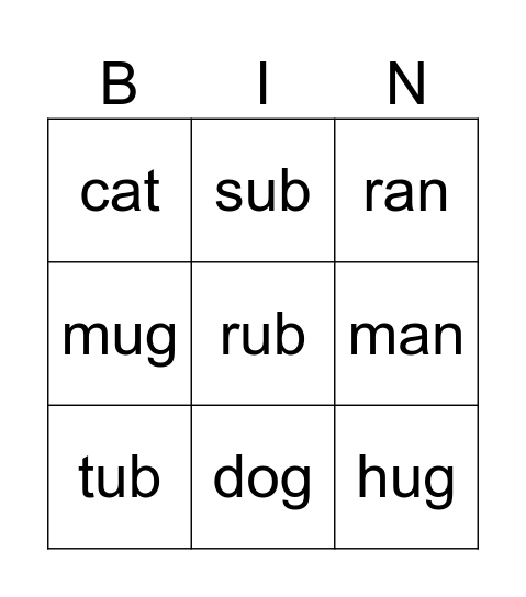 Sounds Great 2 Unit 7 Bingo Card