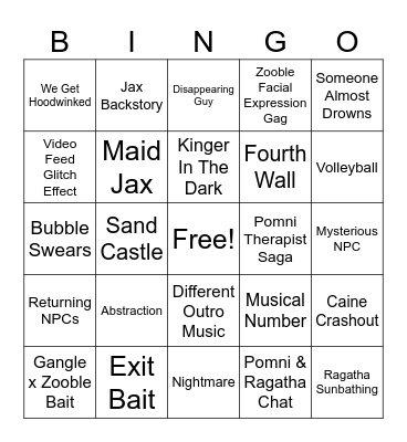 TADC EP 7 BIONGO Bingo Card