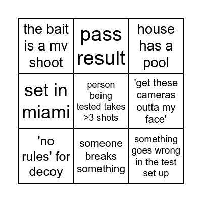 loyalty test bingo Card