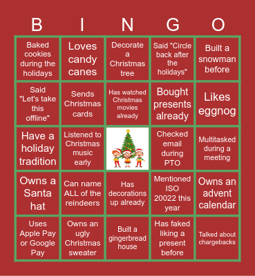 Payment Holiday Bingo! Bingo Card