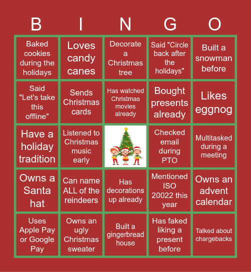 Payment Holiday Bingo! Bingo Card