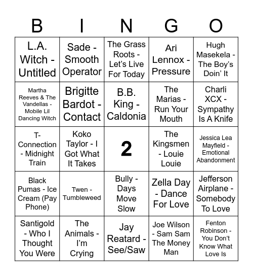 Xmas 2 Bingo Card