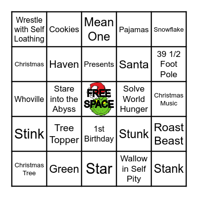 THE ONE WHO STOLE CHRISTMAS Bingo Card