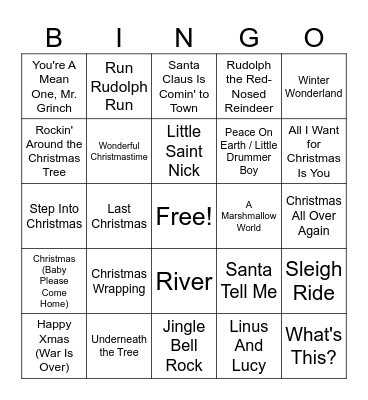 Festive Bingo Card