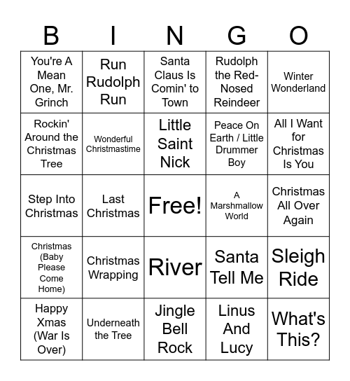 Festive Bingo Card