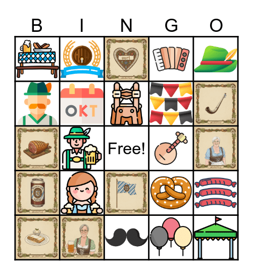 oktoberfest Bingo Card