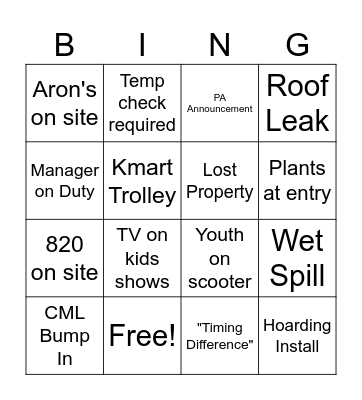 2025 TSC Christmas Lunch Bingo Card