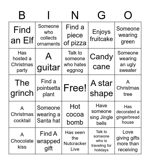 EAC Christmas Bingo Card