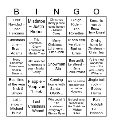 Kerstbingo! Bingo Card