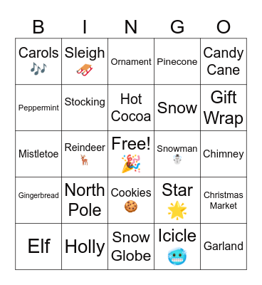 Christmas Bingo Card