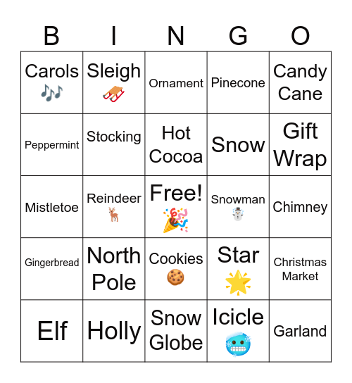 Christmas Bingo Card