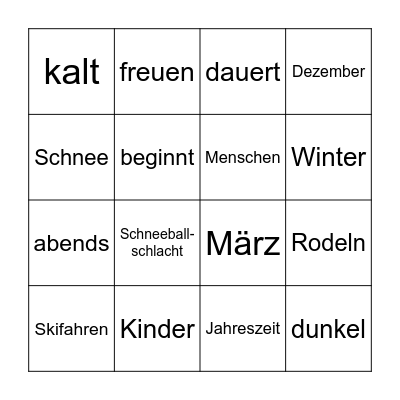 Winter-Bingo Card