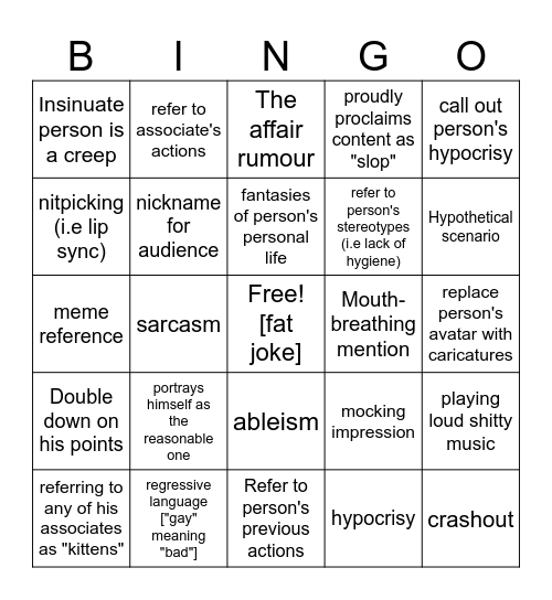 Tea Rot Commune (GM) Bingo Card