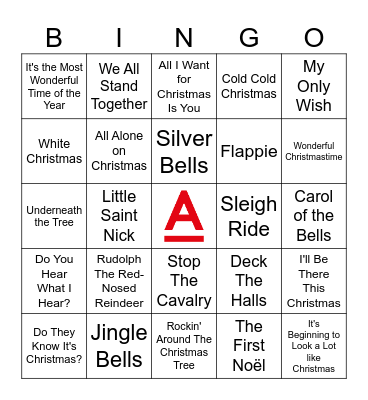 Avenue Kerst Bingo Card