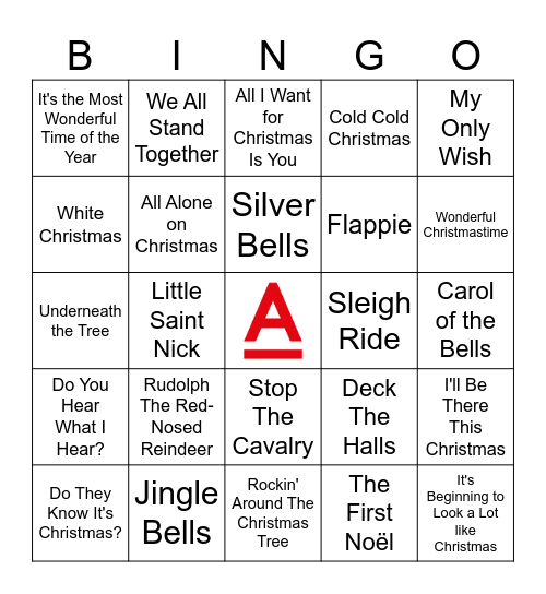 Avenue Kerst Bingo Card