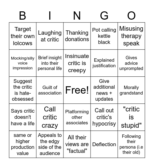 CCA Bingo Card