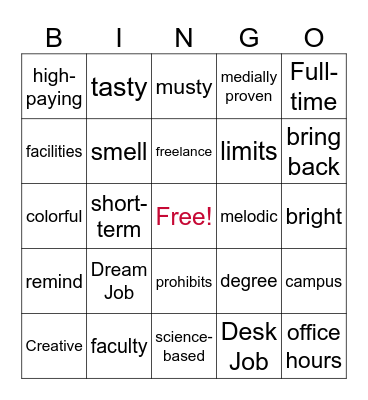 UNIT 7-12 Review Bingo Card