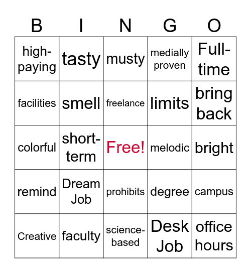 UNIT 7-12 Review Bingo Card