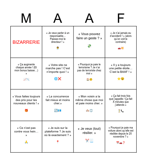 BINGO Card