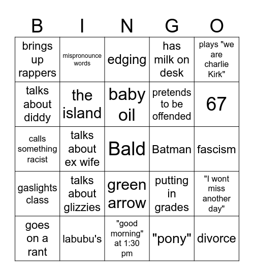king adams Bingo Card