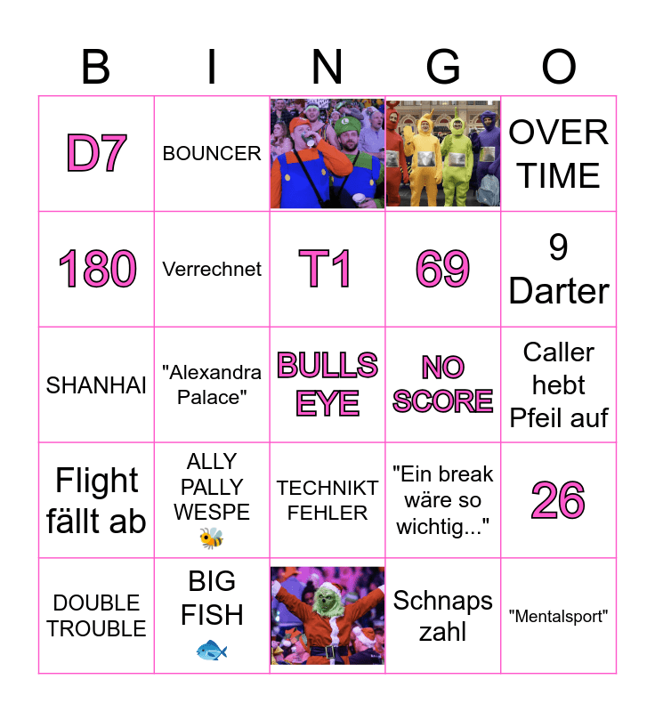 DARTS WATCHPARTY BINGO Card
