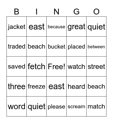 2nd Grade Tri weekly Unit 7-9 Bingo Card