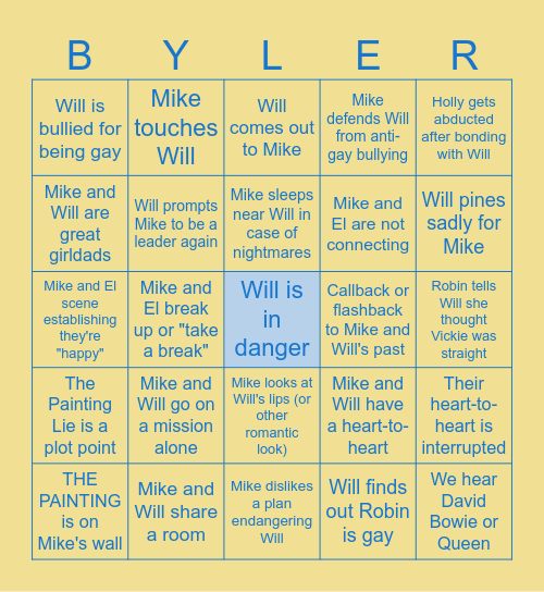 BYLER BINGO Card