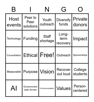 MHA Bingo Card
