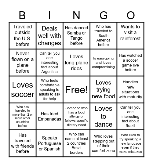 FIND SOMEONE WHO... Bingo Card