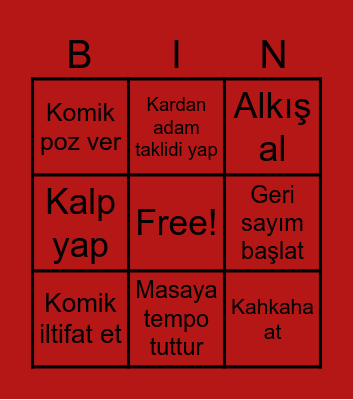 new year Bingo Card