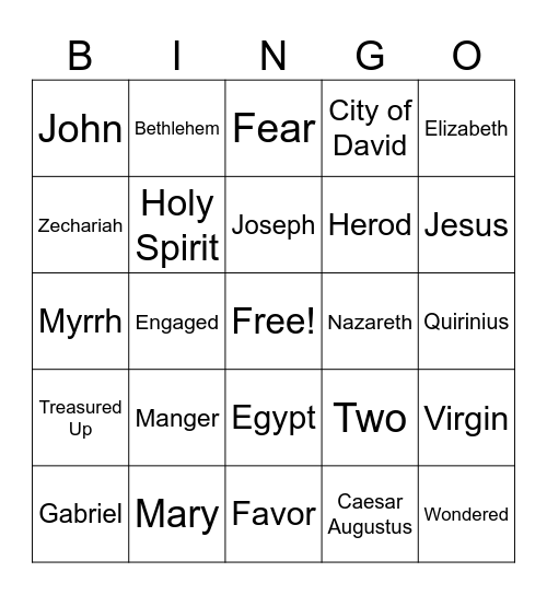 Christmas BINGO Card