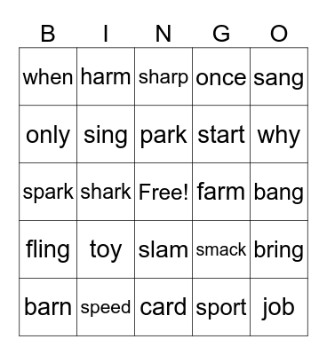 Sonday 24 Bingo Card