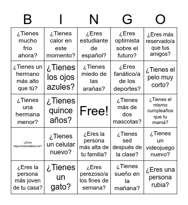 Human Bingo Card