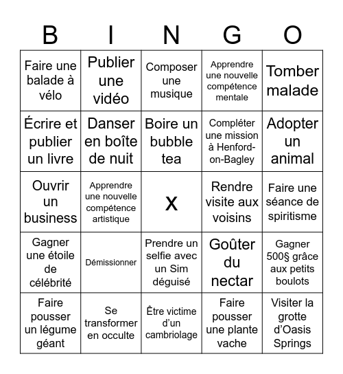 Bingo Perfect Life Bingo Card