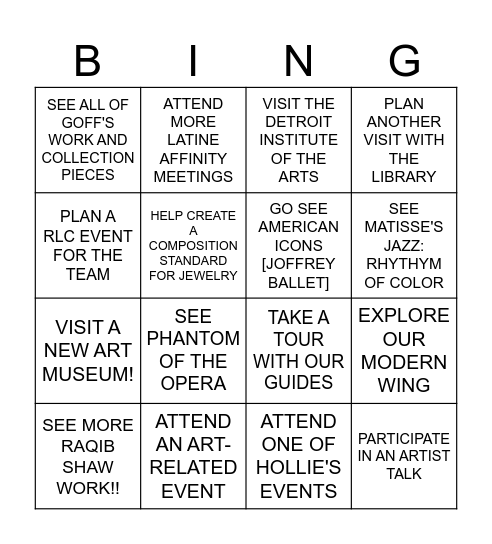 2026 GOALS MIA! Bingo Card