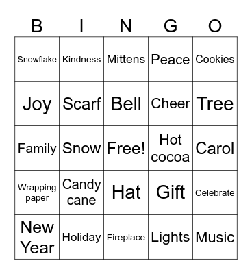 HOLIDAY BINGO Card