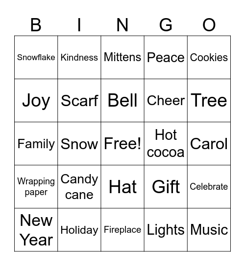 HOLIDAY BINGO Card