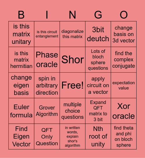 EE225 Bingo Card