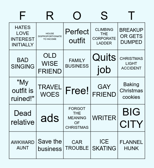 HALMARK CHRISTMAS Bingo Card