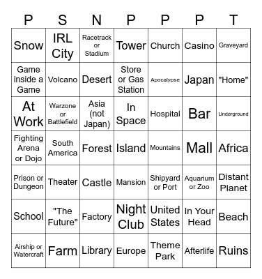 PSNP Passport 2026 Bingo Card