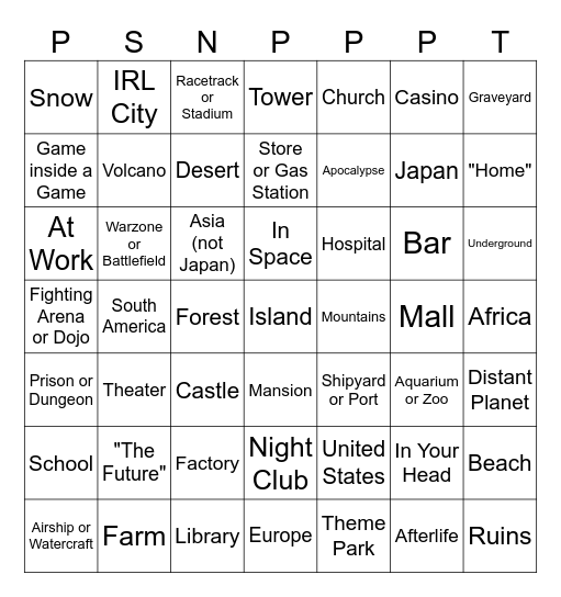 PSNP Passport 2026 Bingo Card