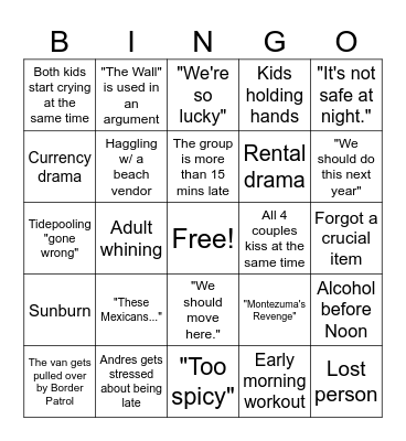Mexico Bingo!!! Bingo Card