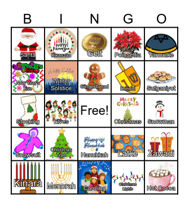 Holiday Bingo! Bingo Card