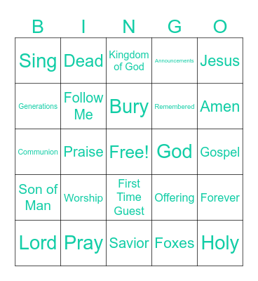 December 28, 2025 Bingo Card