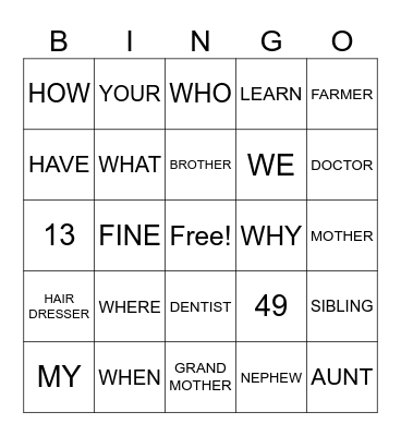 ASL CLUB (DEC 17) Bingo Card