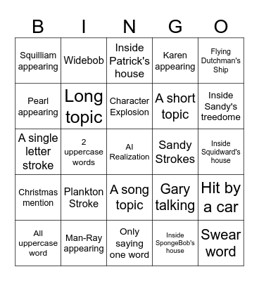 AI Sponge 2025 Bingo Card