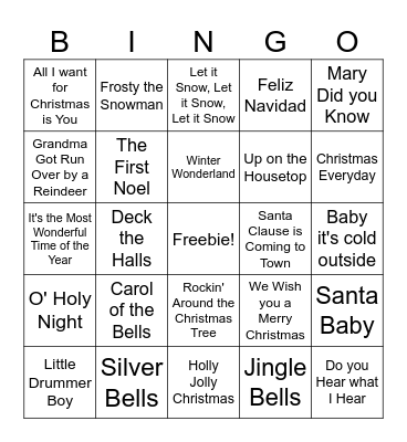 Holiday Extravaganza Bingo Card