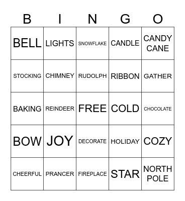 CHRISTMAS BINGO Card